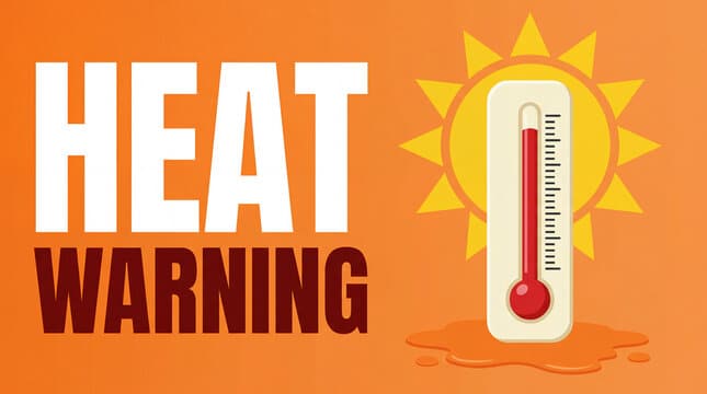 An Extreme Heat Warning is active due to Inland Empire Heat Wave
